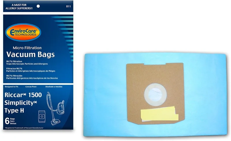 Riccar RC1700 Vacuum Cleaner Bags - 6 Pack #811
