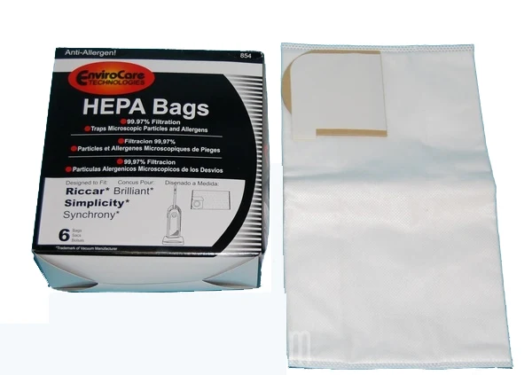 Simplicity Synchrony SWH-6 HEPA Vacuum Bags, #854 - 6 pack