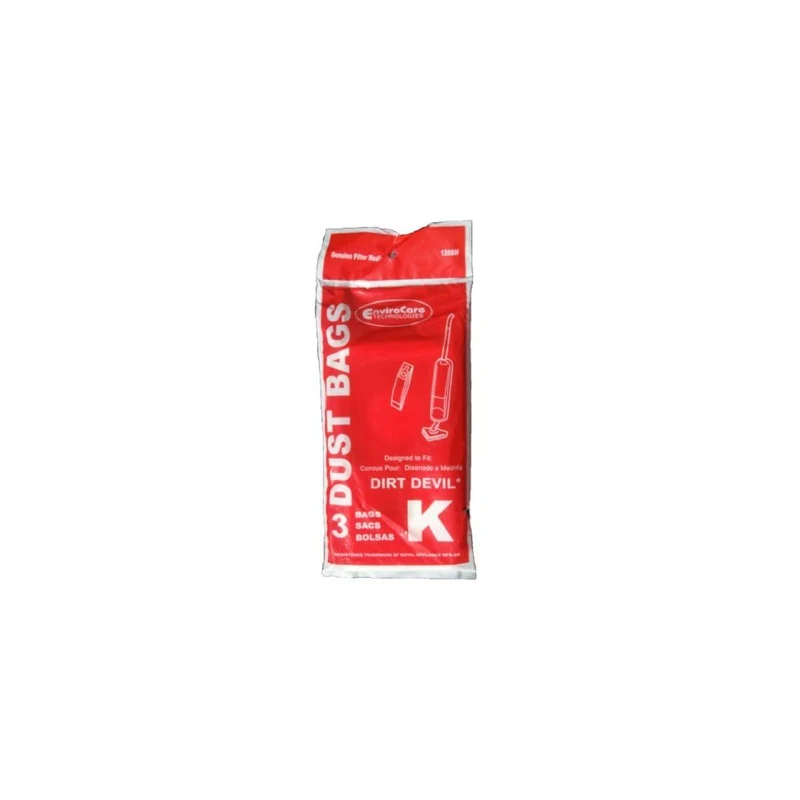 6 Royal Dirt Devil Stick Vac Type K Allergy Vacuum Bags, All Dirt Devil Stick vacs and Royal Vac Vacuum Cleaners, 3