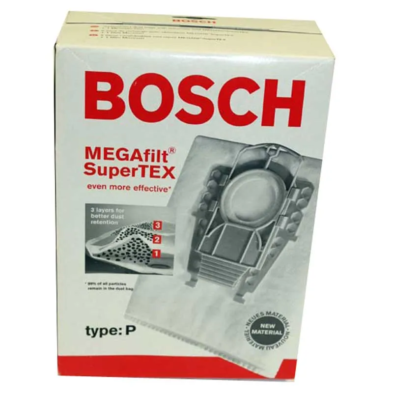 Bosch Type P MEGAfilt Super TEX Vacuum Cleaner Bags BBZ52AFP2U - 5 pack