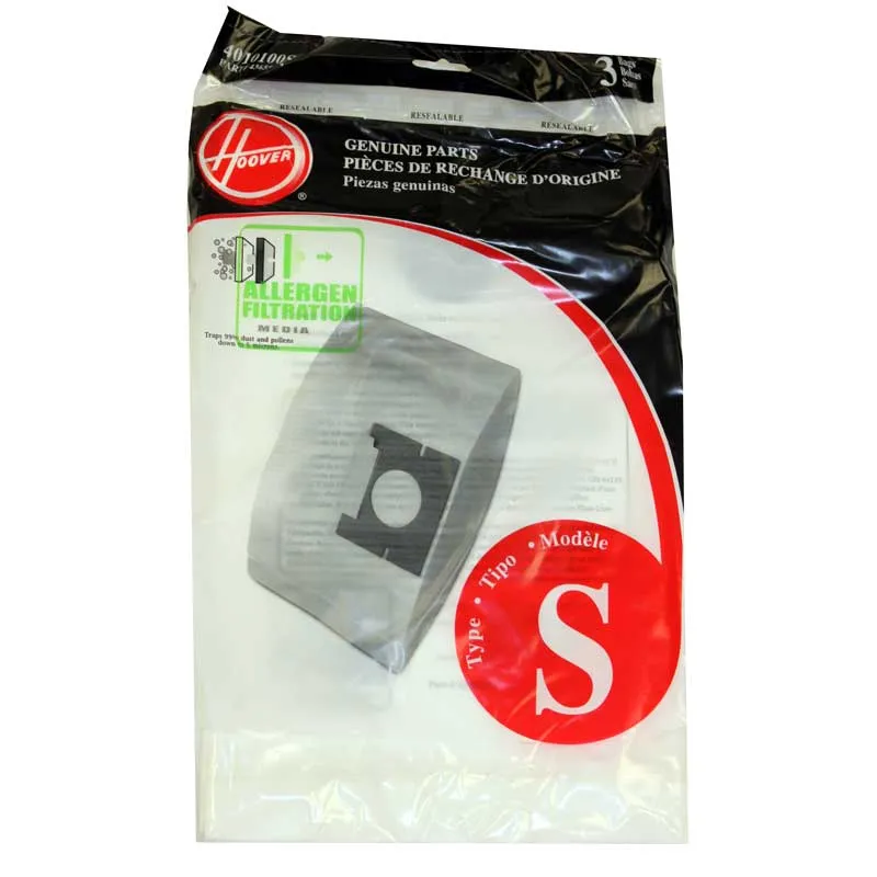 Hoover S Vacuum Bags Allergen 33 Cts. 4010100S, 4010155S KIT11 - Genuine - MEGA DEAL