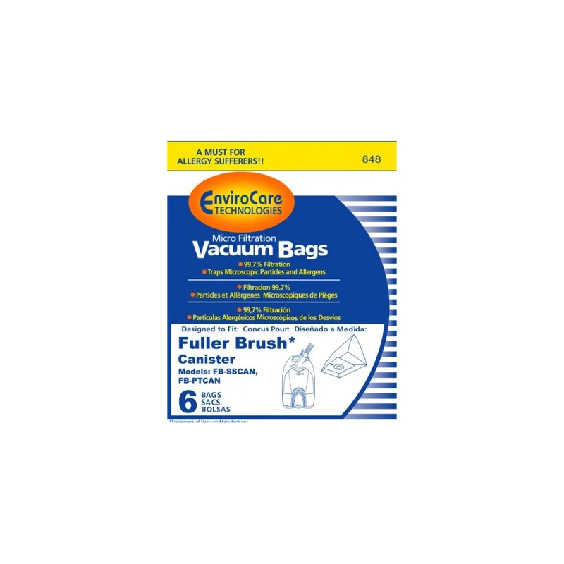 Fuller Brush Canister Vacuum Bags FB-SSCAN FB-PTCAN (6 Pack)