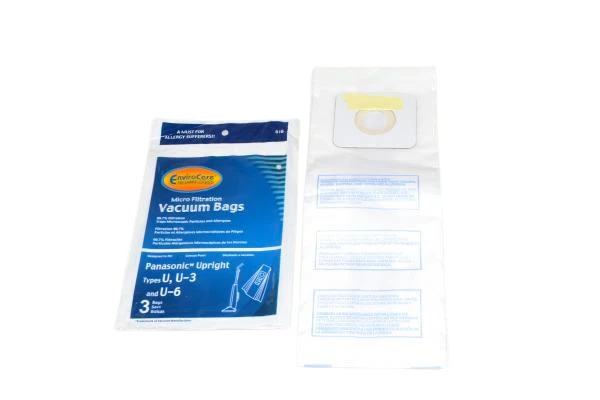 3 Panasonic U, U-3 & U-6 Upright Vacuum Cleaner Bags, MC-V145M, MC-115P, MC-V5000 thru MC-V5099, MC-V7300 thru MC-V