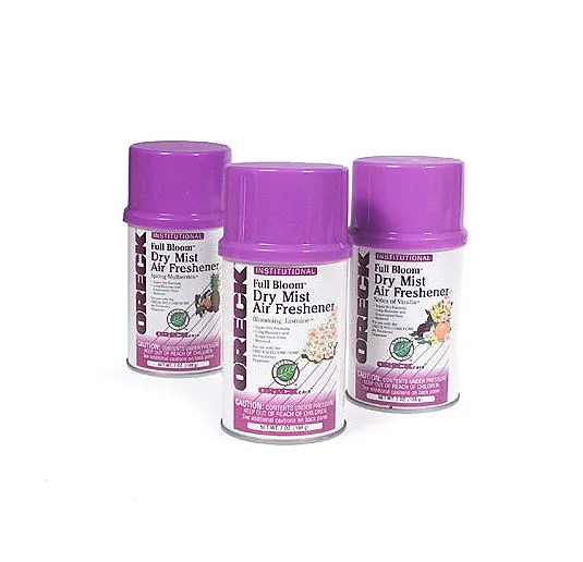 Oreck Full Bloom Dry Mist Air Jasmine - 3x 7oz Cans