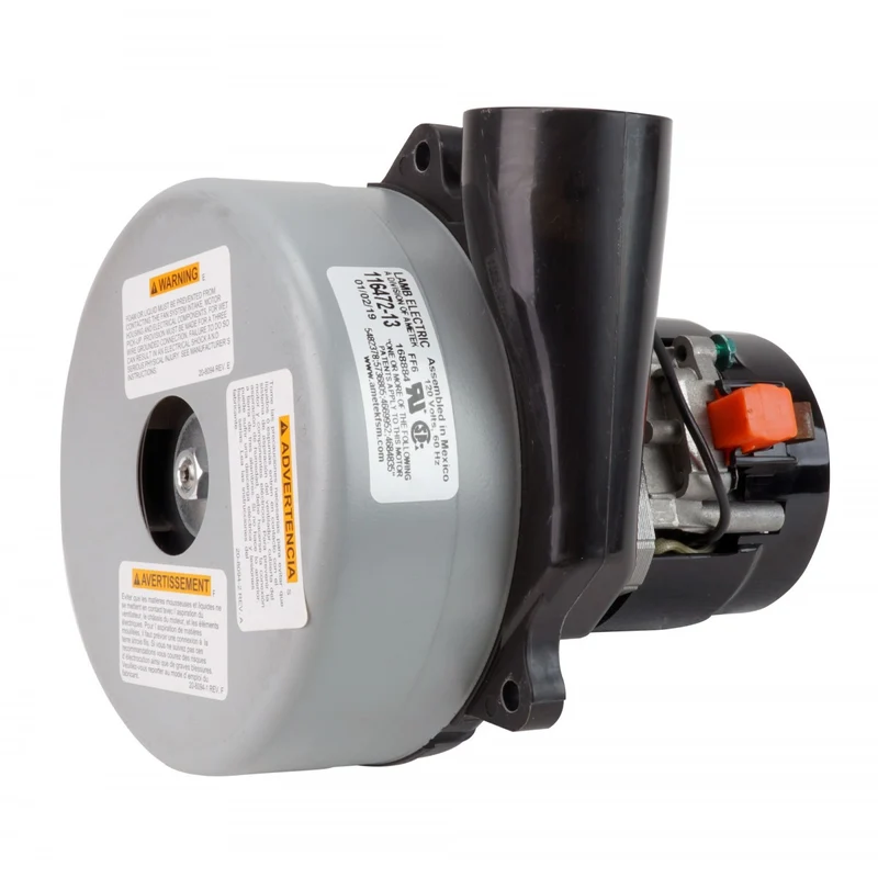 Ametek 116472-13 AC/DC Vacuum Motor 2 stage with Tangential Bypass. Also replaces 140226, 119407