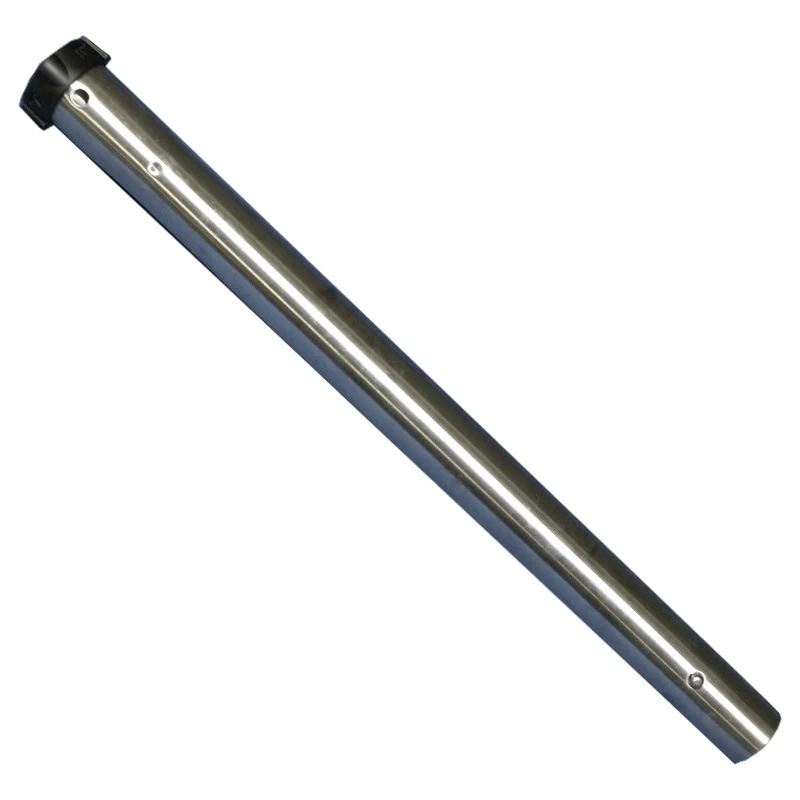 Rainbow Stainless Steel Straight Button Lock Wand 17 Inches - R-7484