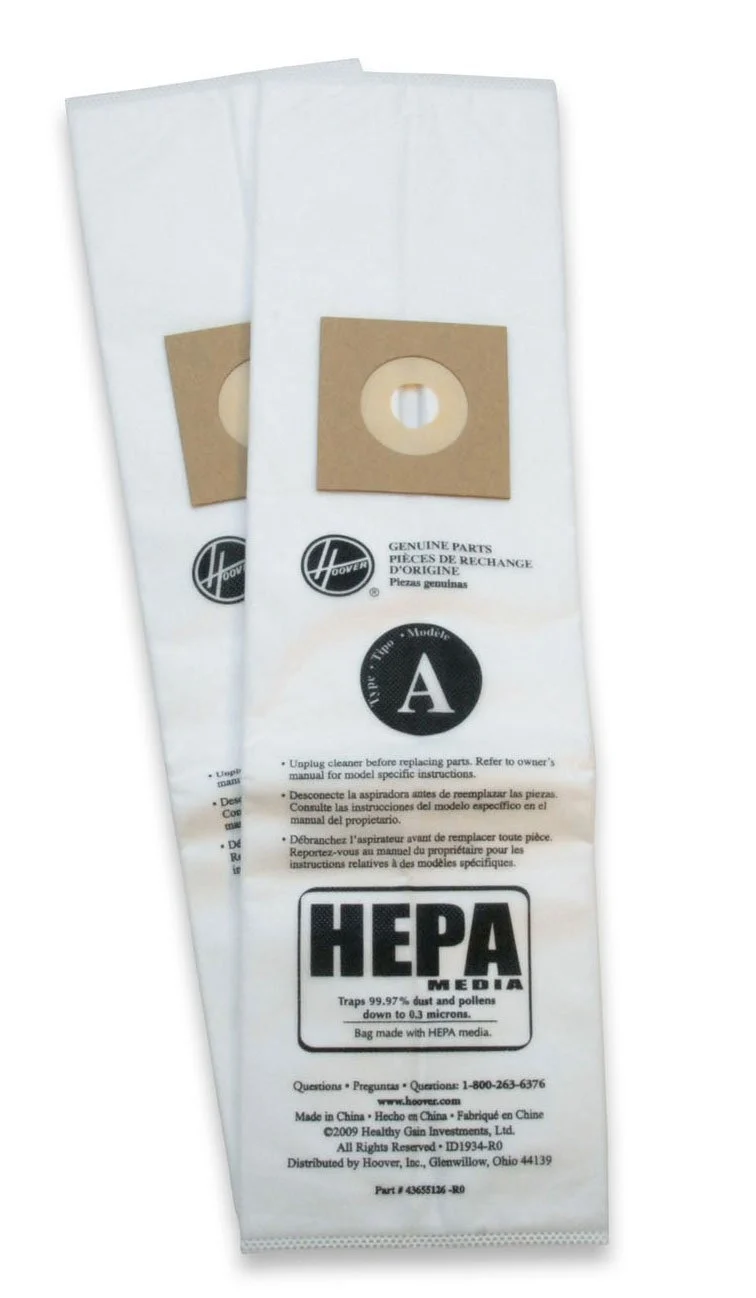 Hoover Type A HEPA Vacuum Bag (2-Pack), AH10135
