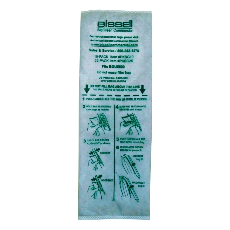 Bissell Big Green BGU5500 Vacuum Cleaner Bags PKBG10