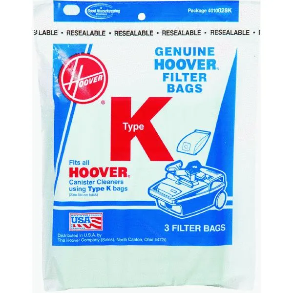 Hoover K 4010028K Vacuum Bags - 3 Pack