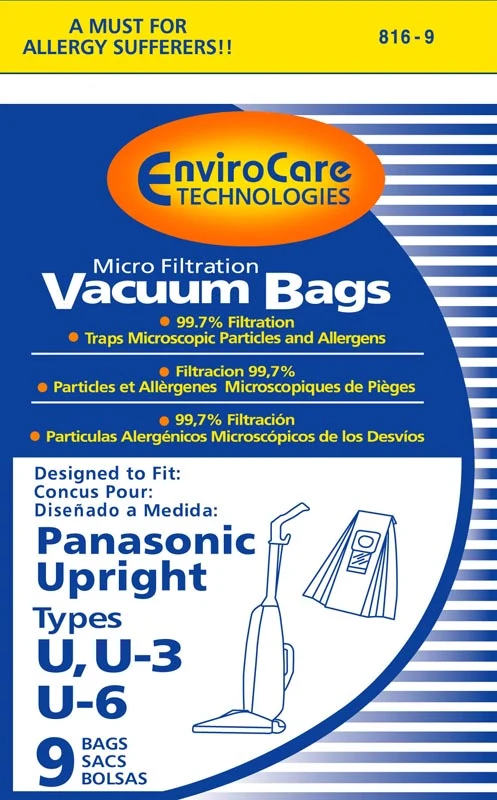 Bernina Type U Vacuum Bags - Generic - 9 pack
