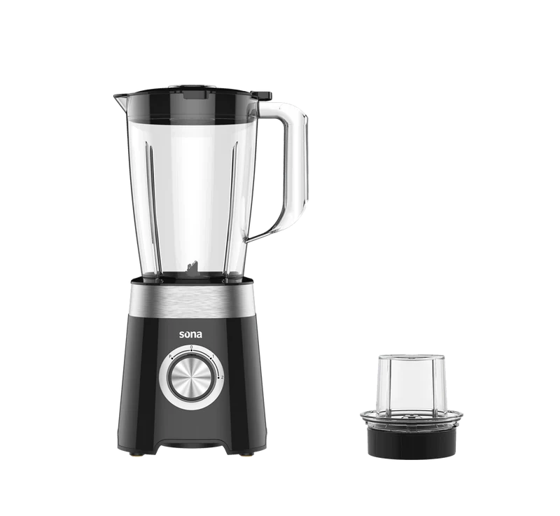 Sona 500W Blender 1.5L Black with Grinder – 1 Year Warranty