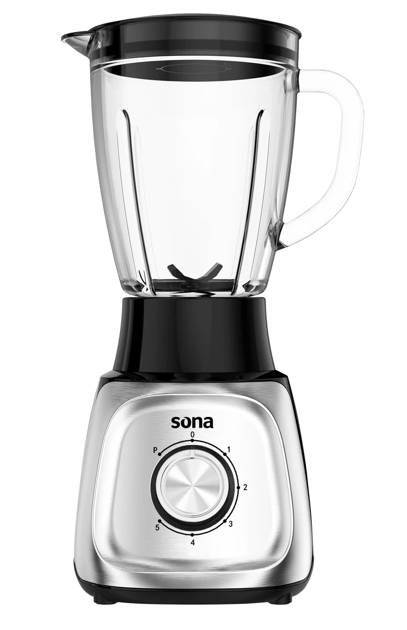 Sona 600W Blender 1.5L Glass Jar, 2 Speeds – 1 Year Warranty