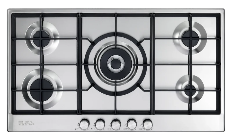 Elba 90 cm Gas Hob with 5 Burners and Cast Iron Support