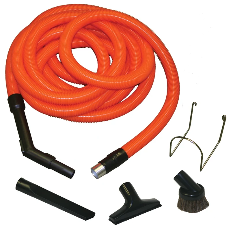 Titan 30 Feet Garage Hose Kit with Dusting Brush, Crevice Tool, Upholstery Tool, Hose Hanger 06-4960-04BI-57376