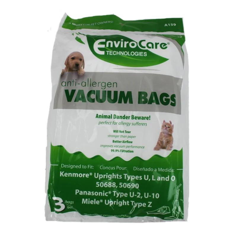 Panasonic U-10 Dust Bag for Upright Interchageable With U-3,U-6 MC-V160HT - Genuine - 2 Pack
