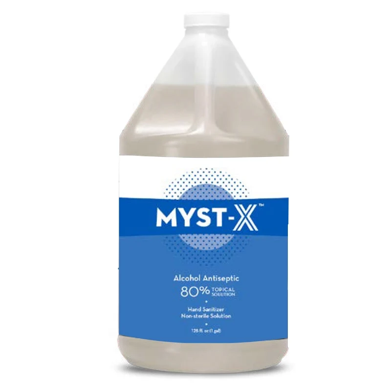 MYST-X Hand Sanitizer 80% Topical Solution Alcohol Antiseptic, Non-sterile Solution - 1 Gallon
