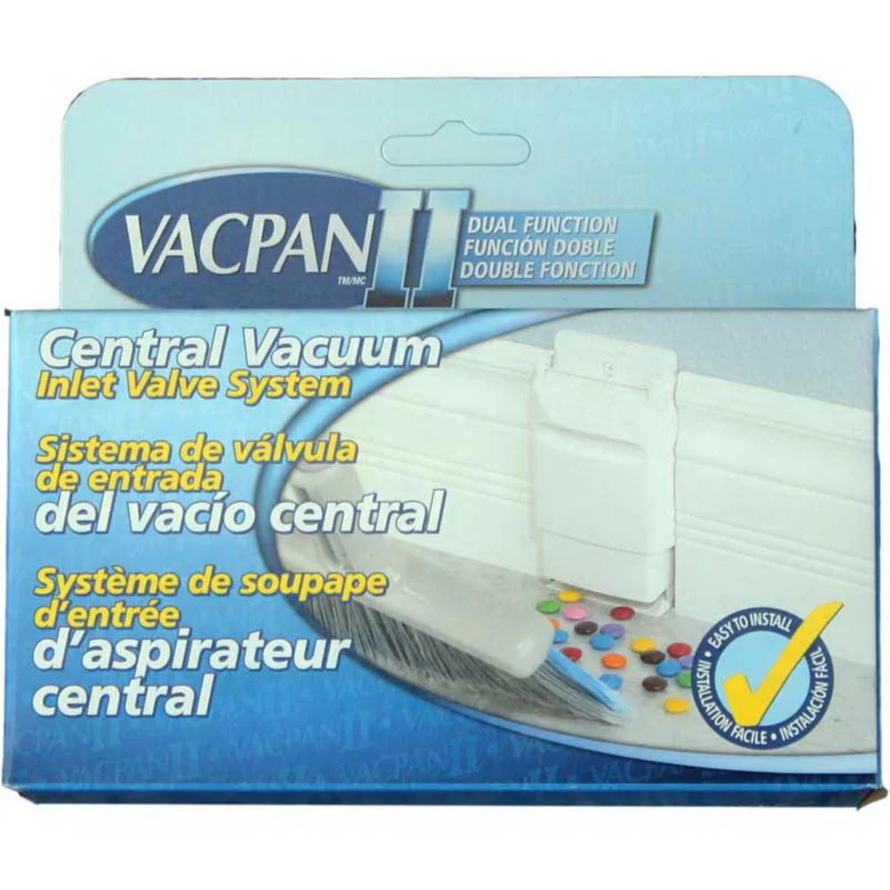 VacPan II Baseboard Inlet Valve/Sweep Inlet White VCPW02-BM, 70A05749A