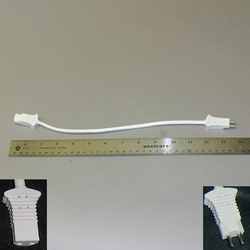 Fitall Cord, 14" White Hose Cord Male/Female Ends FA-30801
