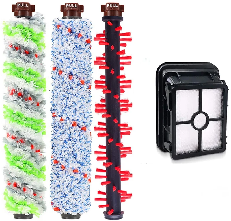 Bissell Crosswave Maintainence Kit - 1 Multi-Surface Pet Brush Roll + 1 Area Rug Brush Roll + 1 Multi-Surface Brush Roll + 1 HEPA Filter