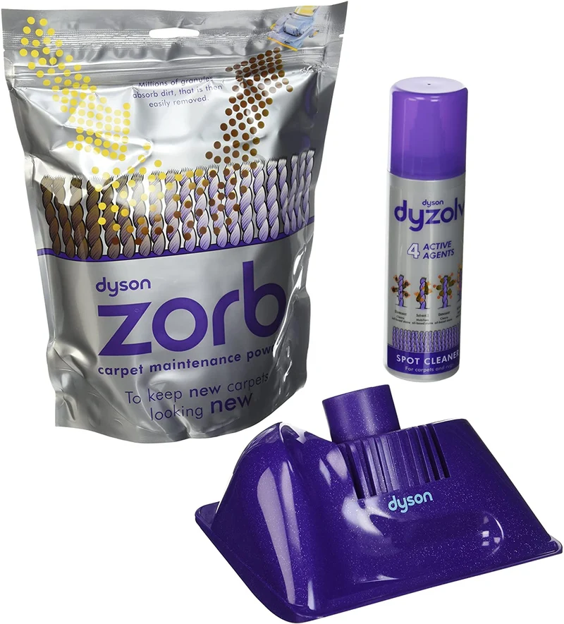 Dyson Carpet Cleaning W/Powder, Groomer, Dyzolv Spot Cleaner Kit # DY-90497503, #904975-03