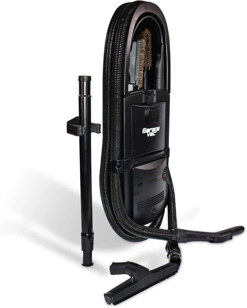 GarageVac GH120-E Black Wall Mounted Garage Vacuum with Accessory by Intervac