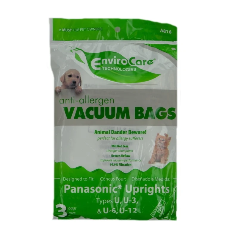 Evolution Type U 3-Ply Allergen High Performance Vacuum Bags - 3 pack