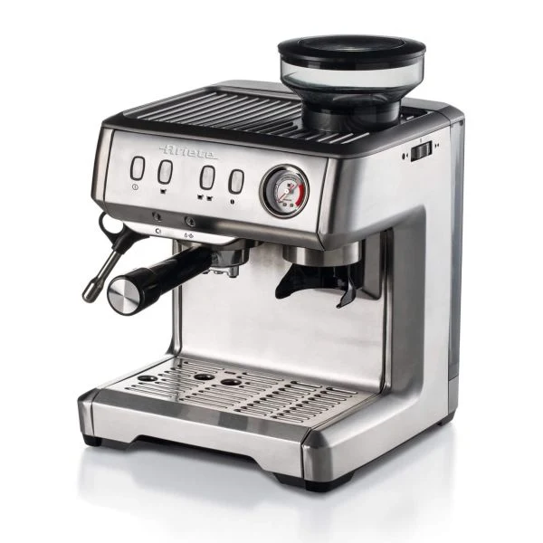 Ariete Espresso Machine with Coffee Grinder – Silver