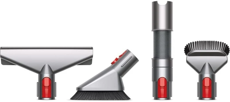Dyson Tool Kit for V7, V8, V10, V11, V15 HH11, SV10, SV10E, SV11, SV12 - Quick Release Home Cleaning Kit with Dusting Brush, Soft Brush, Mattress Tool and Extension Hose #967768-01