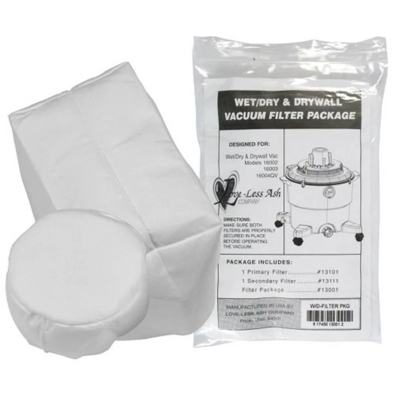 Love-Less Ash Wet/Dry Dustless Vacuum Filter Package 13001