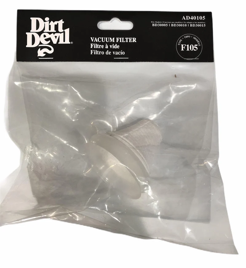 Dirt Devil F105 Vacuum Cleaner Filter for BD30010PLFDI, BD30010, BD30010FDI, BD30010TEFDI, BD30005 Hand Vacuums. #440009121, AD40105 - 2 Inch Height, 2 Inch Diameter