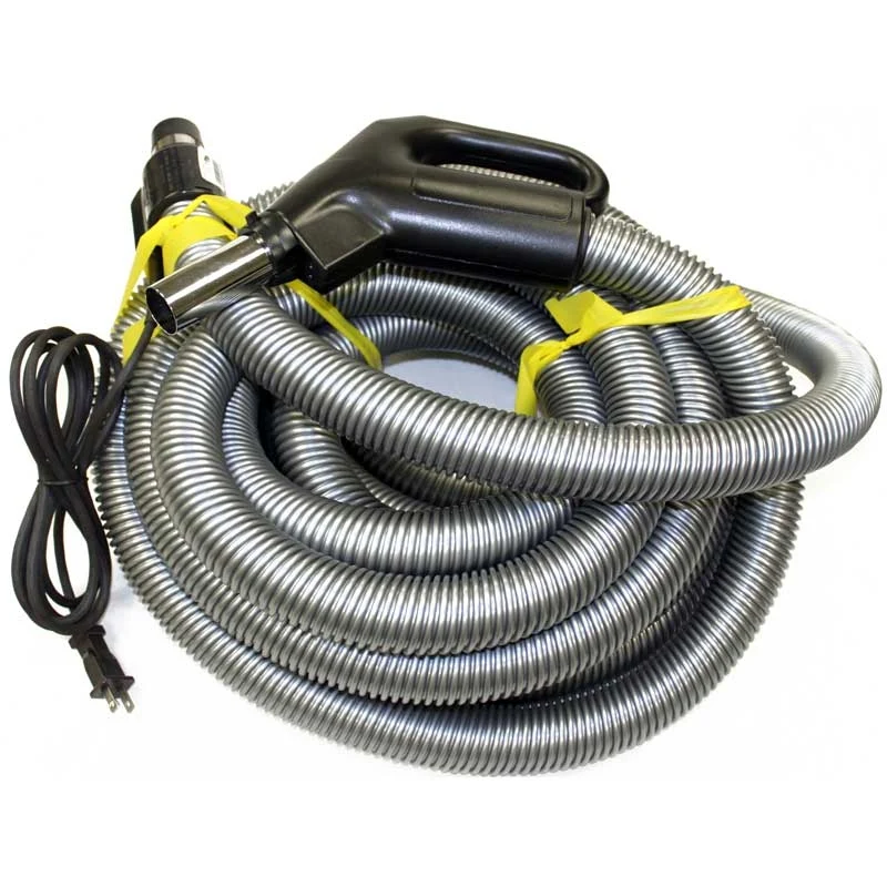 35' Central Vac Hose Electric, Gas Pump Handle with Pigtail (Black) #SZ902138035BCUI