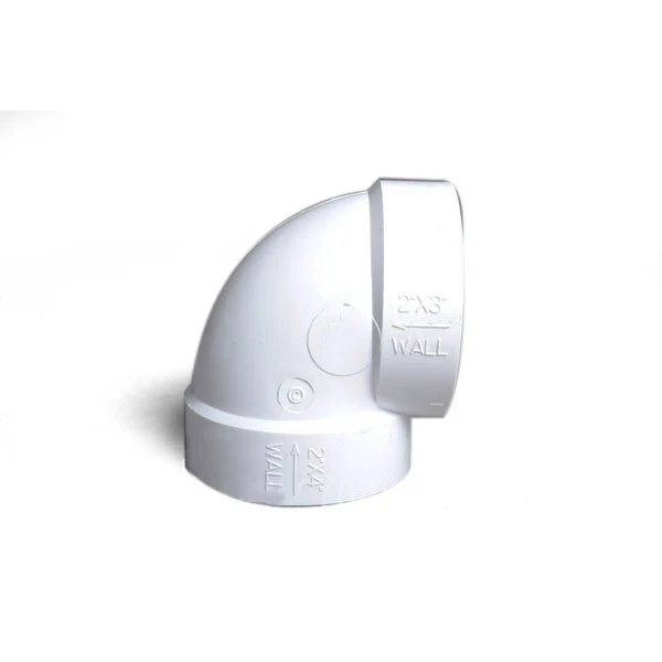 90 Degree Extra Short L for 2 x 3 Walls Central Vacuum Fitting #765503W
