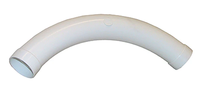 90 Degree Sweep L for vacuum systems and Hide-A-Hose Central Vacuum Fitting HS202140