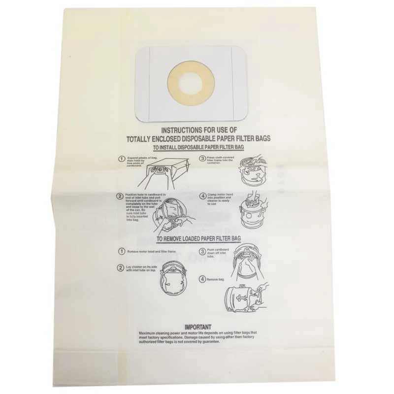 Oreck Vacuum Cleaner Bags for PT101, PT151, PT57B, PKPT10 Canisters - 384453, 4464 - 5/pk