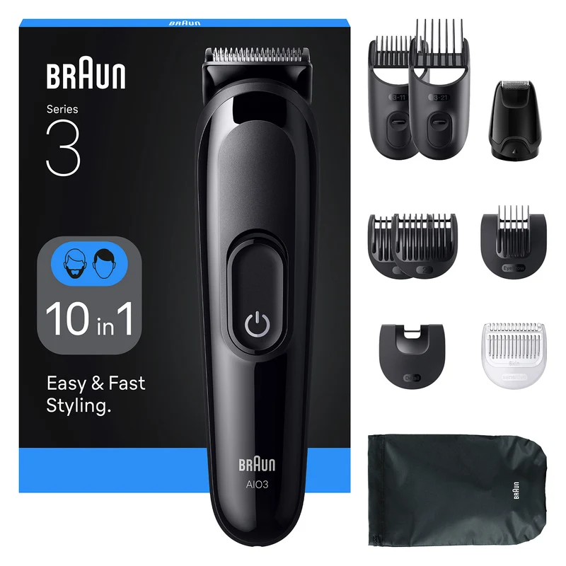 Braun AIO3560 skägg/hår trimmer Svart 14 Nickel-metallhydrid (NiMH)