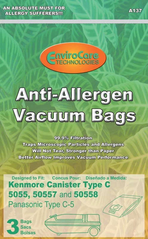 Kenmore Q/C 5055, 50557 and 50558 Anti-Allergen Bags - Generic - 15 Pack