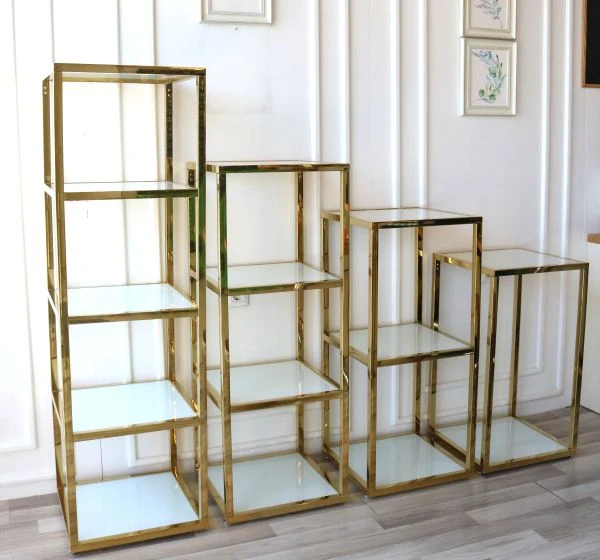 ARMN Milton 4-Tier Stand 35×35cm - Gold