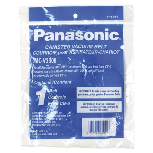 Panasonic Type CB-6 Vacuum Cleaner Belt MC-V330B - Genuine -1 pack, 46-3305-01