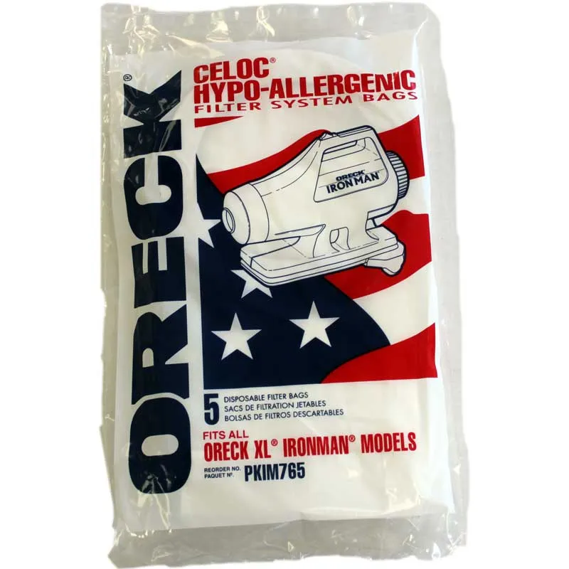 Oreck Ironman Vacuum Bags IM76-5 - Genuine - 5 Pack