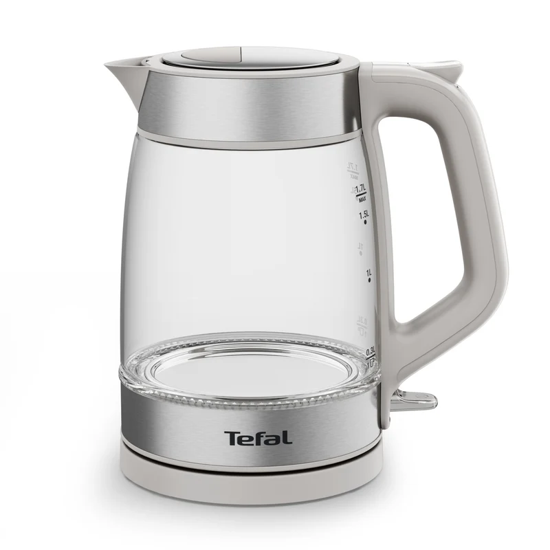 Tefal Glass Kettle KI605B30 vattenkokare 1,7 l 2200 W Grå