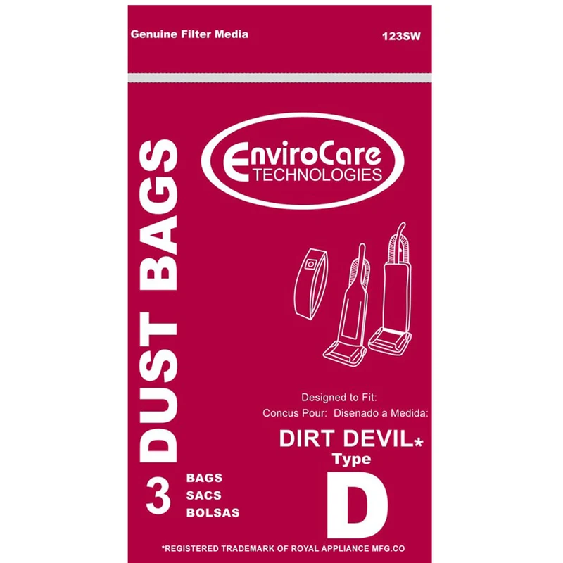 Dirt Devil Type D Vacuum Bags 3-670148-001 - Generic - 3 Bags