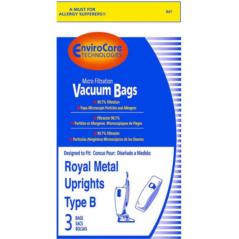 Royal B Envirocare Micro-Filtration Vacuum Bags - 39 bags, #847