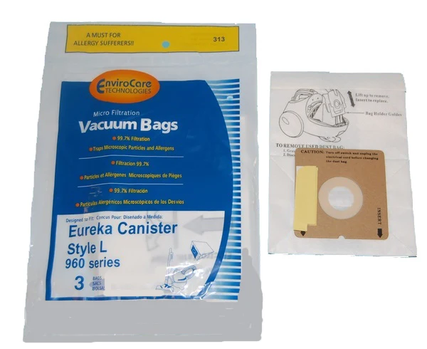 Eureka L Microlined Vacuum Bags for 960 Series 61715A-6 - Generic - 3 Pack
