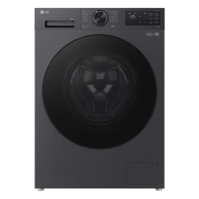 LG F2X50S9TBB tvättmaskin Frontmatad 9 kg 1170 RPM Svart