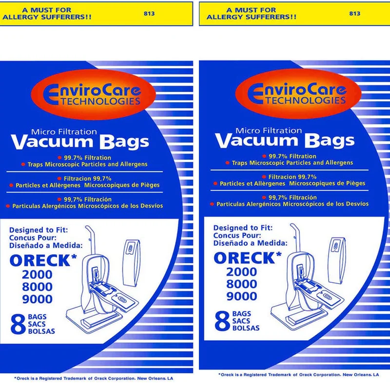 Oreck XL Vacuum Cleaner Bags PK80009DW without Docking System - #813 , 16 Bags
