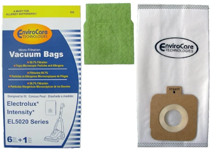 Replacement Electrolux EL206A Intensity Upright Bags, 6 Bags + 1 Filter