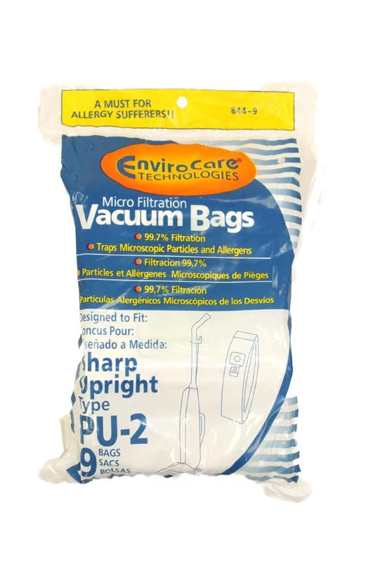 Sharp PU-2 Microfiltration Vacuum Bags - 27 Bags #844-9