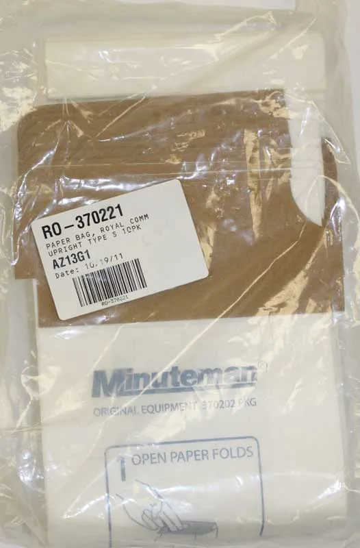 Royal Type S 370221PKG Vacuum Cleaner Bags for RY5500, MRY5500 - 10 pack - Genuine