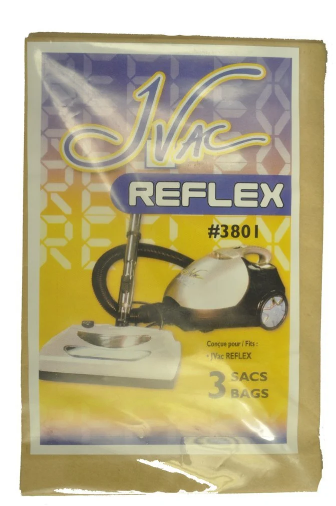 Johnny Vac 3801 Reflex Canister Vacuum Bags - 3 Pack