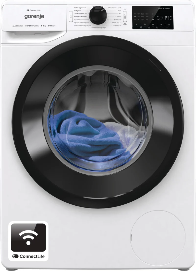 Gorenje WPNEI84A1TS tvättmaskin Frontmatad 8 kg 1400 RPM Vit